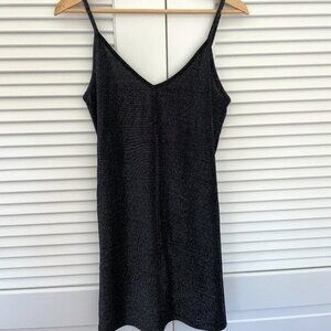 Brandy Melville black shimmery mini dress